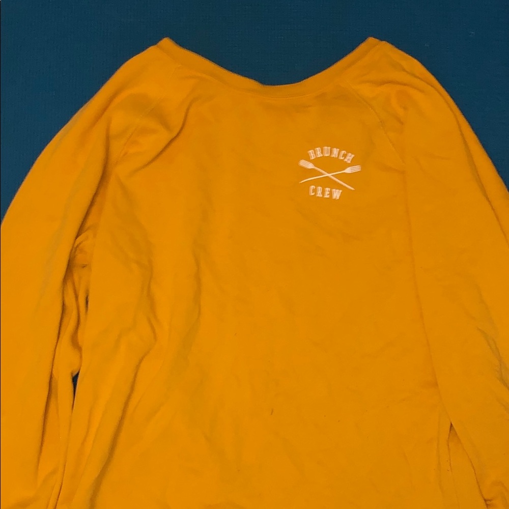 mustard yellow Fleece lined pullover